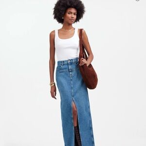 Madewell Denim Western Maxi Skirt in Emario Wash size 26 (sold out!)